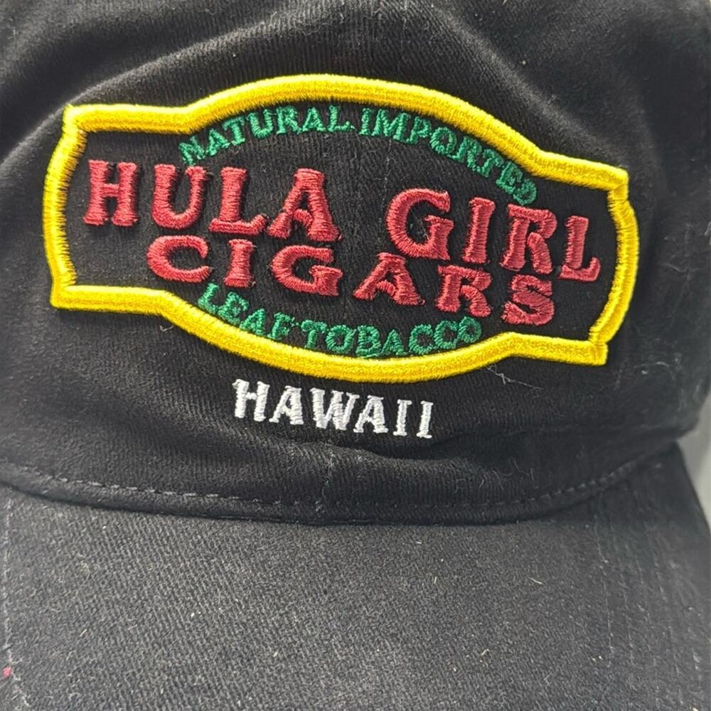 NWT Hula Girl Cigars Hawaii Black Baseball Hat Secret Pocket Cap